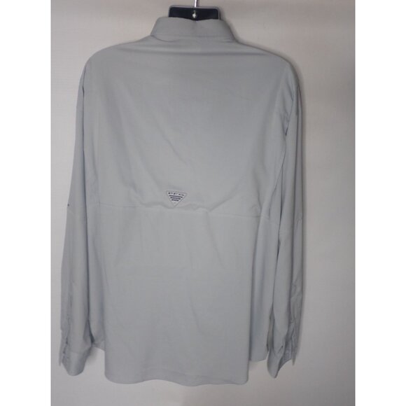 Columbia Men's PFG Long Sleeve Shirt XXL Light‎ Grey Fishing Outdoor Casual - Picture 5 of 6